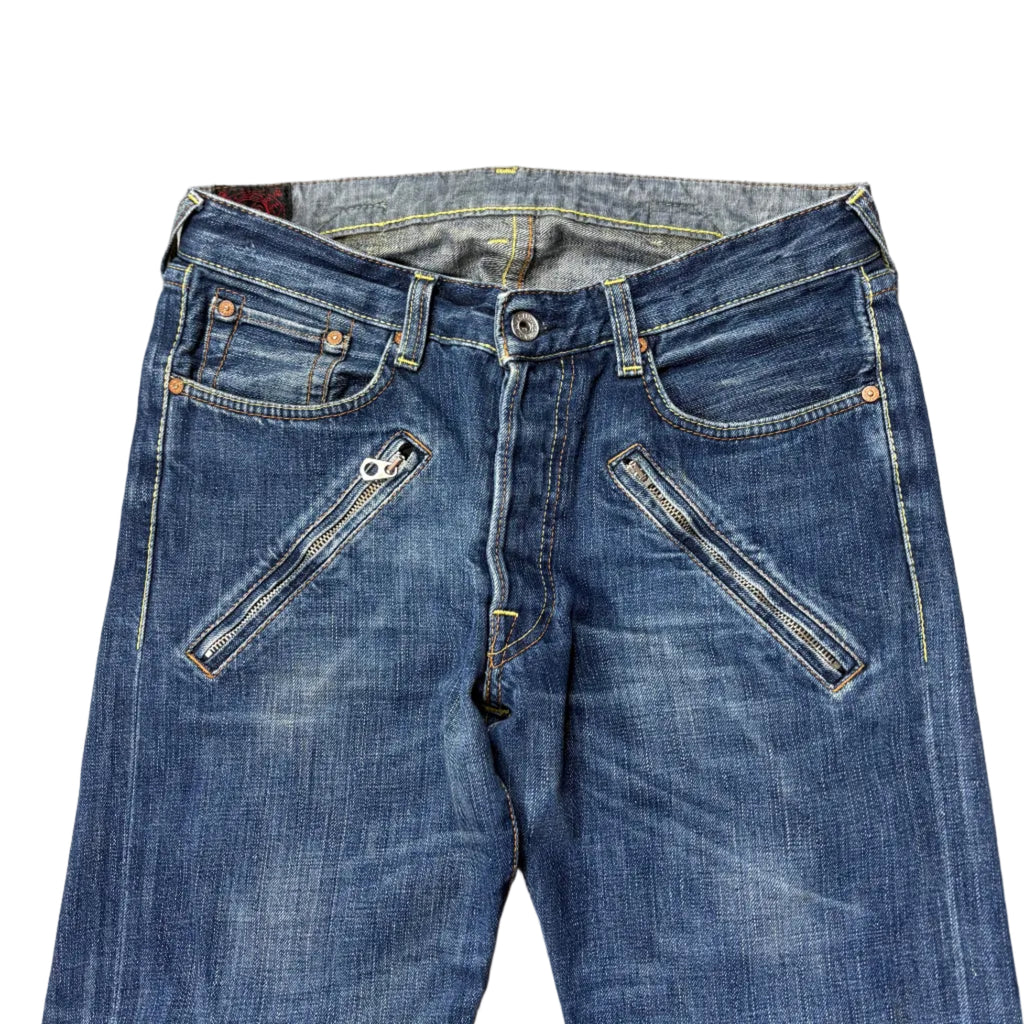 Evisu Printed Straight Jeans (32)