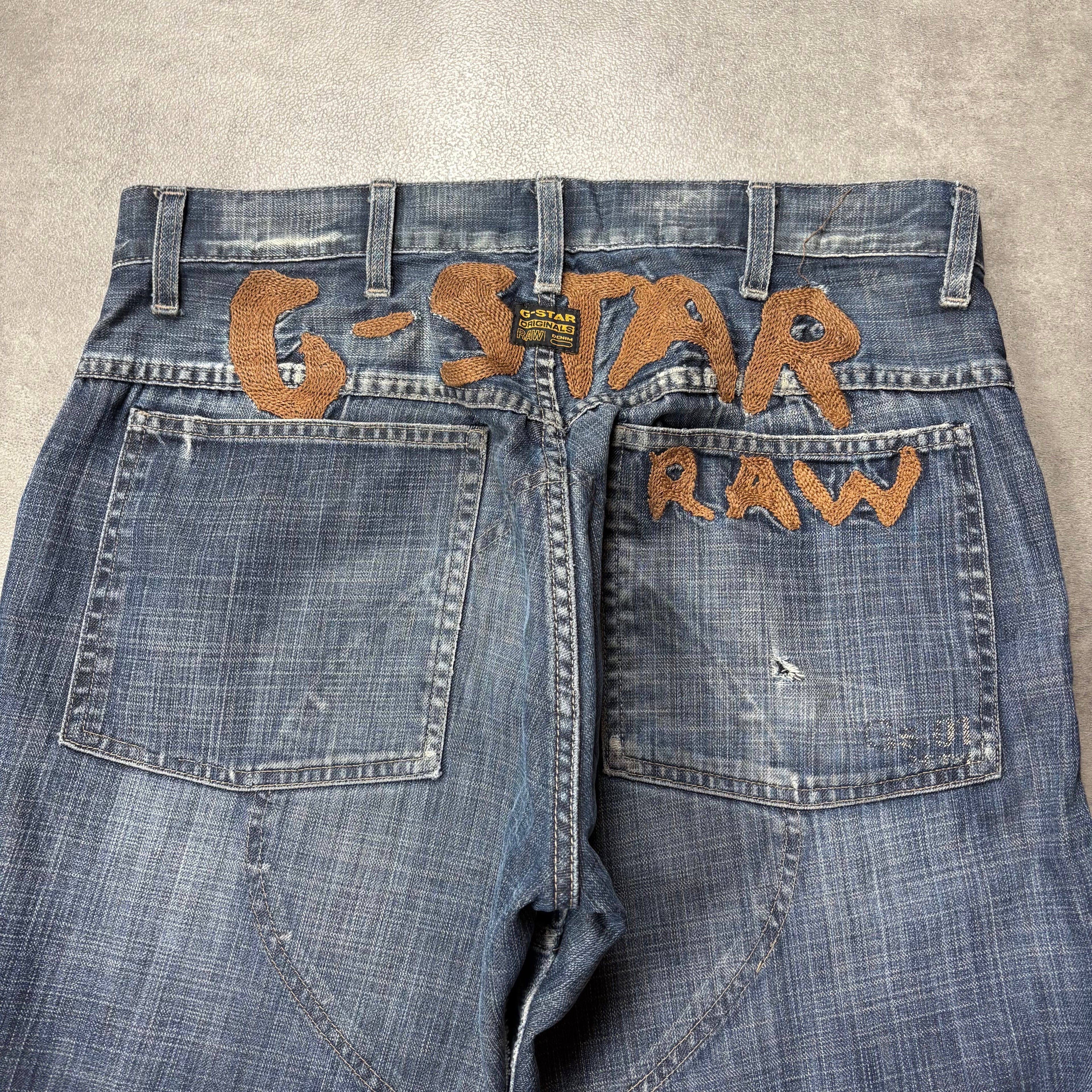 G-Star Big Print Straight Jeans (34)