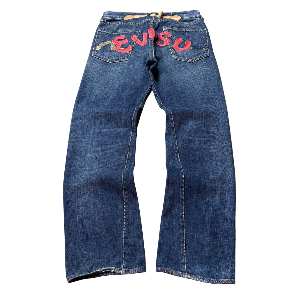 Evisu Printed Straight Jeans (32)