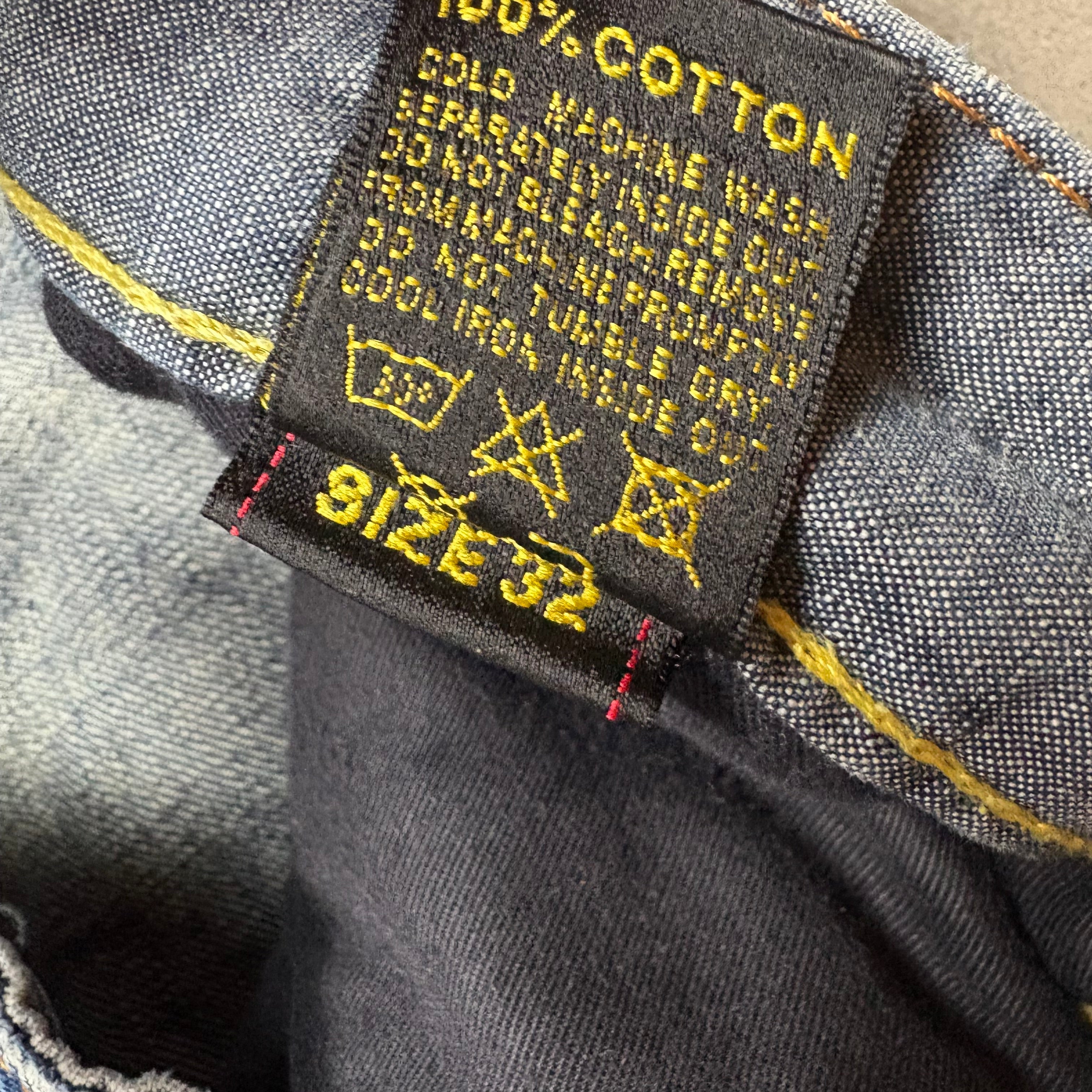 Evisu Printed Straight Jeans (32)
